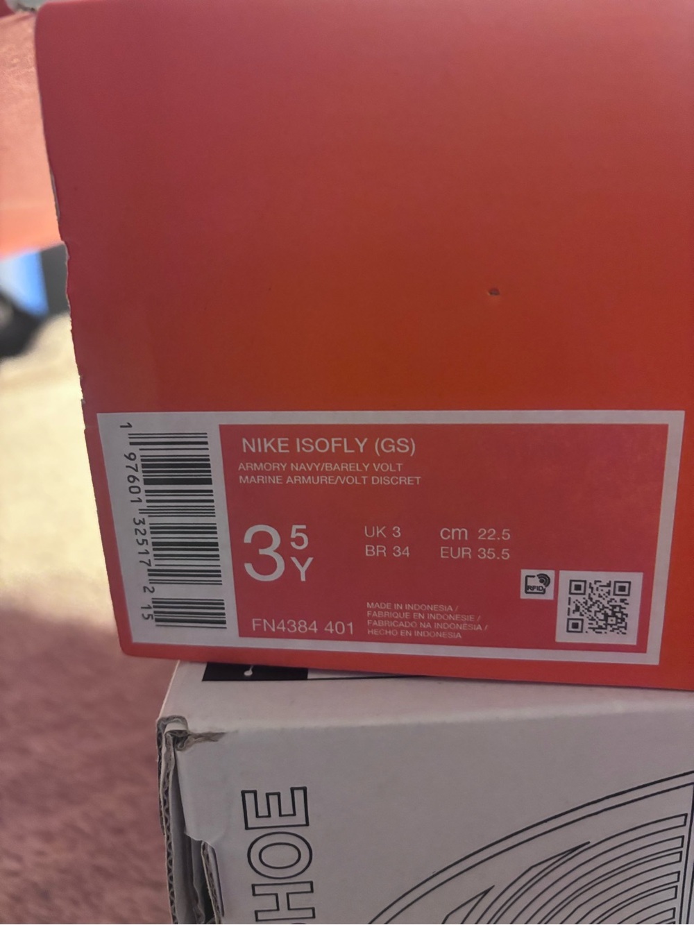 Nike ISOFLY (GS) Kids Shoes - Armory Navy/Barely Volt